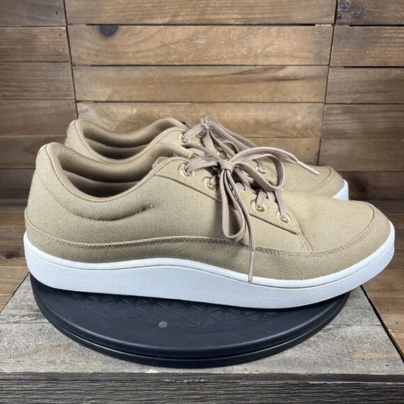 Allbirds Plant Pacers Canvas Shoes Men’s Size 11 Natural Tan Casual Sneakers - Picture 1 of 10